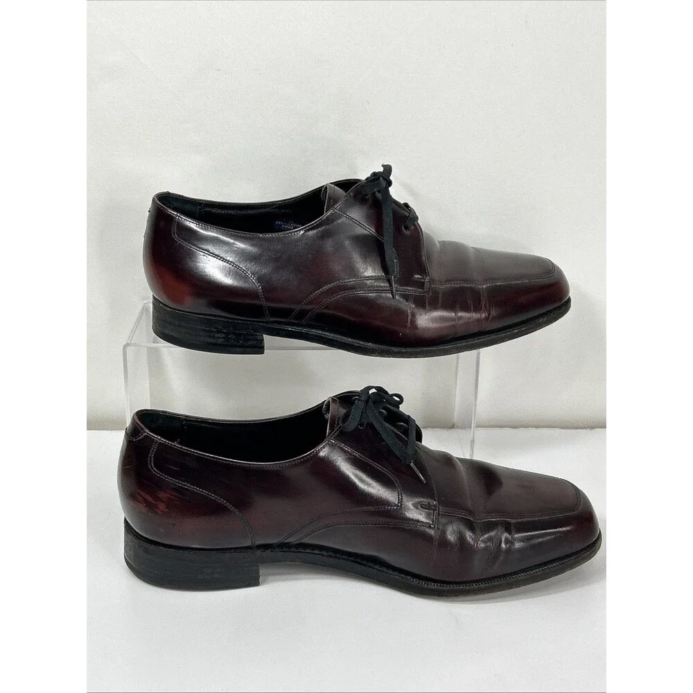 Florsheim 81052 Men’s Oxford Sz 9.5 E Burgundy Leather Dress Shoes Lace Up